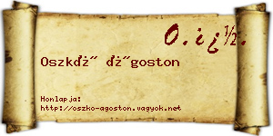 Oszkó Ágoston névjegykártya